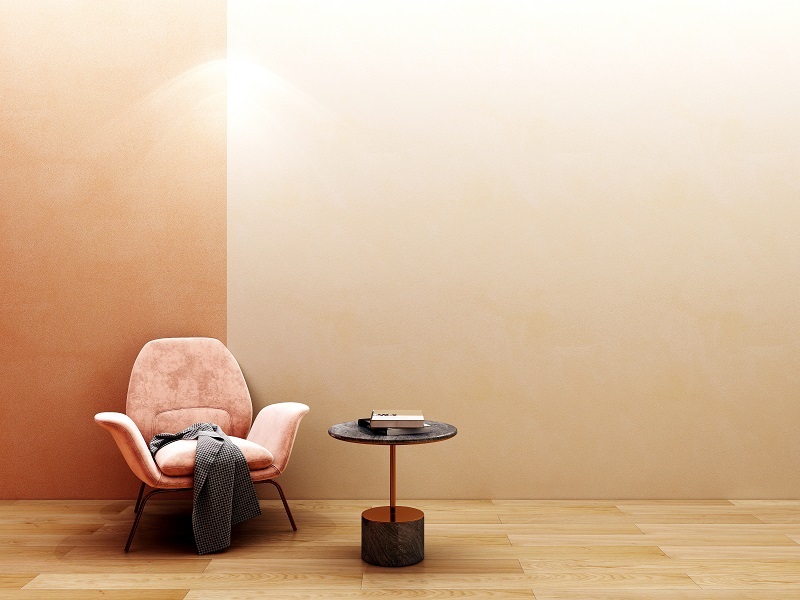 貝殼粉輕黃色涂料鉆石絨效果圖